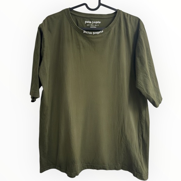 Palm Angels Olive Short Sleeve Tee - Picture 3 of 6